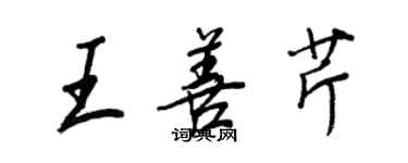王正良王善芹行书个性签名怎么写