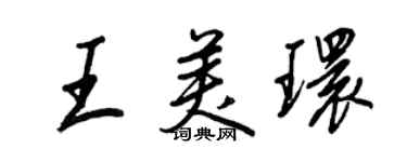 王正良王美环行书个性签名怎么写