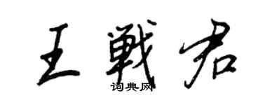 王正良王战君行书个性签名怎么写