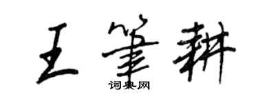王正良王笔耕行书个性签名怎么写