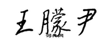 王正良王朦尹行书个性签名怎么写