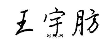 王正良王宇肪行书个性签名怎么写