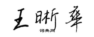 王正良王晰华行书个性签名怎么写