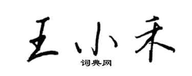 王正良王小禾行书个性签名怎么写