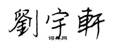 王正良刘宇轩行书个性签名怎么写