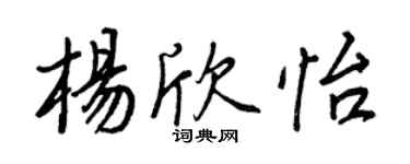 王正良杨欣怡行书个性签名怎么写