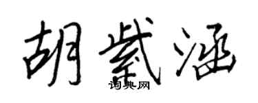 王正良胡紫涵行书个性签名怎么写