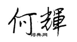 王正良何辉行书个性签名怎么写