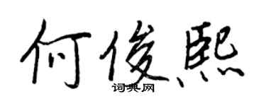 王正良何俊熙行书个性签名怎么写
