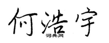 王正良何浩宇行书个性签名怎么写