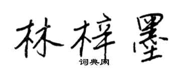 王正良林梓墨行书个性签名怎么写