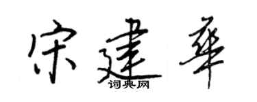 王正良宋建华行书个性签名怎么写