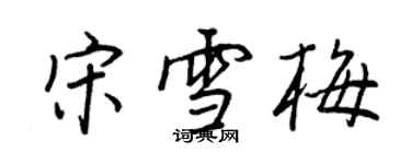王正良宋雪梅行书个性签名怎么写