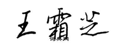 王正良王霜芝行书个性签名怎么写