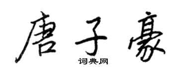 王正良唐子豪行书个性签名怎么写