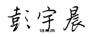 王正良彭宇晨行书个性签名怎么写
