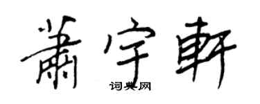 王正良萧宇轩行书个性签名怎么写