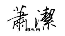 王正良萧洁行书个性签名怎么写