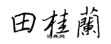 王正良田桂兰行书个性签名怎么写