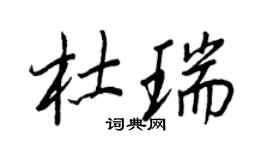 王正良杜瑞行书个性签名怎么写
