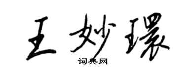 王正良王妙环行书个性签名怎么写