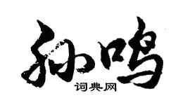 胡问遂孙鸣行书个性签名怎么写