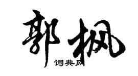 胡问遂郭枫行书个性签名怎么写