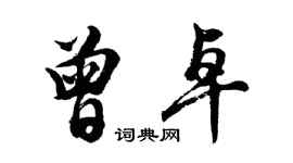 胡问遂曾卓行书个性签名怎么写