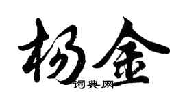 胡问遂杨金行书个性签名怎么写