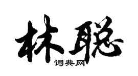 胡问遂林聪行书个性签名怎么写
