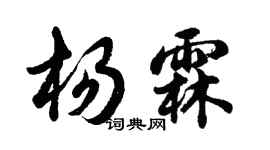 胡问遂杨霖行书个性签名怎么写