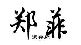 胡问遂郑菲行书个性签名怎么写