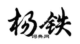 胡问遂杨铁行书个性签名怎么写