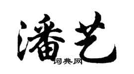 胡问遂潘艺行书个性签名怎么写