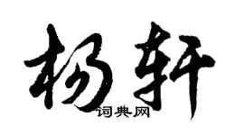 胡问遂杨轩行书个性签名怎么写