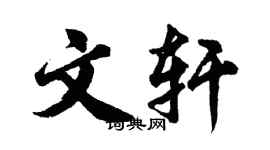 胡问遂文轩行书个性签名怎么写