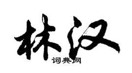 胡问遂林汉行书个性签名怎么写
