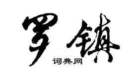 胡问遂罗镇行书个性签名怎么写