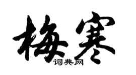 胡问遂梅寒行书个性签名怎么写
