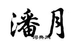 胡问遂潘月行书个性签名怎么写