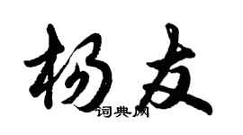 胡问遂杨友行书个性签名怎么写