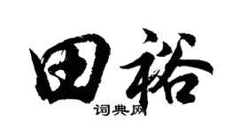 胡问遂田裕行书个性签名怎么写