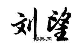 胡问遂刘望行书个性签名怎么写