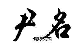 胡问遂尹名行书个性签名怎么写