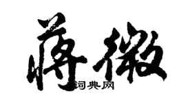 胡问遂蒋微行书个性签名怎么写
