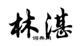 胡问遂林湛行书个性签名怎么写