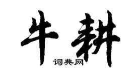 胡问遂牛耕行书个性签名怎么写