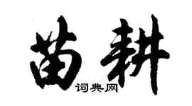 胡问遂苗耕行书个性签名怎么写