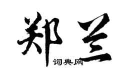 胡问遂郑兰行书个性签名怎么写