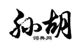 胡问遂孙胡行书个性签名怎么写